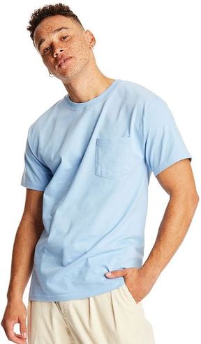 Hanes Beefy Adult Unisex 6.1oz 100% Cotton T-Shirt with Pocket
